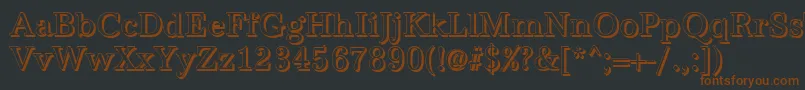 Шрифт AntiquashCdRegular – коричневые шрифты на чёрном фоне