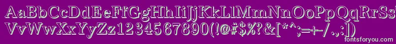 AntiquashCdRegular Font – Green Fonts on Purple Background