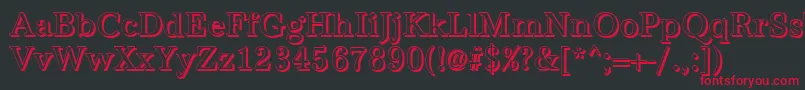 AntiquashCdRegular Font – Red Fonts on Black Background