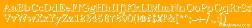 AntiquashCdRegular Font – White Fonts on Orange Background