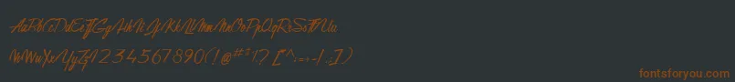 GentlemanOnTheRainbow Font – Brown Fonts on Black Background