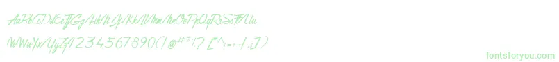 GentlemanOnTheRainbow Font – Green Fonts on White Background