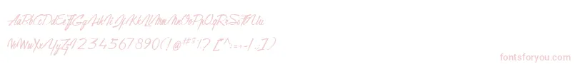 GentlemanOnTheRainbow Font – Pink Fonts on White Background