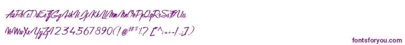 GentlemanOnTheRainbow Font – Purple Fonts on White Background