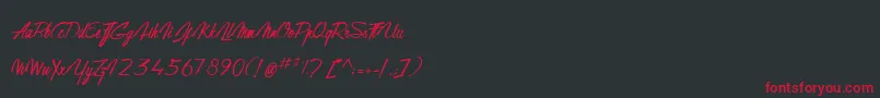GentlemanOnTheRainbow Font – Red Fonts on Black Background