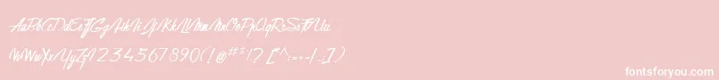 GentlemanOnTheRainbow Font – White Fonts on Pink Background