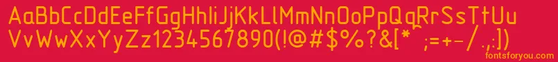 フォントGost2.304B – 赤い背景にオレンジの文字