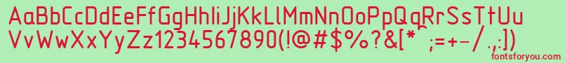 Gost2.304B Font – Red Fonts on Green Background