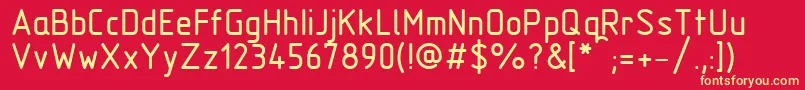 Gost2.304B Font – Yellow Fonts on Red Background