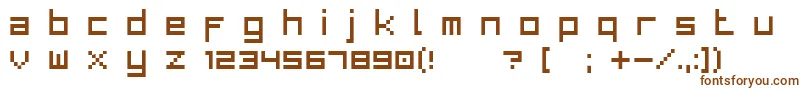 Bitlow-fontti – ruskeat fontit valkoisella taustalla