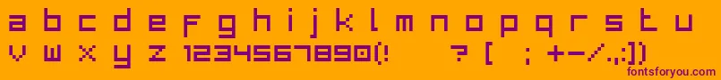 Шрифт Bitlow – фиолетовые шрифты на оранжевом фоне
