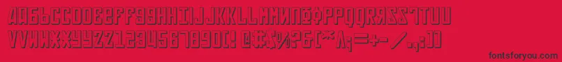 Soviet23D Font – Black Fonts on Red Background