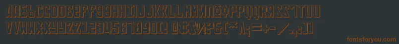 Шрифт Soviet23D – коричневые шрифты на чёрном фоне