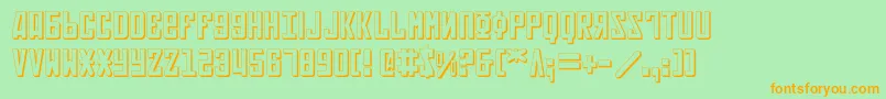 Soviet23D Font – Orange Fonts on Green Background