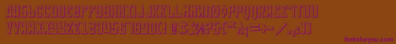 Soviet23D-Schriftart – Violette Schriften auf braunem Hintergrund