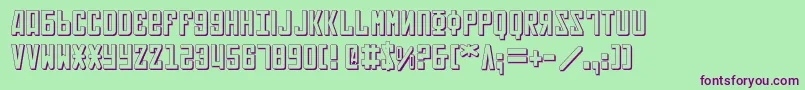 Soviet23D Font – Purple Fonts on Green Background