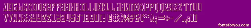 Soviet23D Font – Yellow Fonts on Purple Background