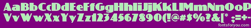 Phattphreddynf Font – Green Fonts on Purple Background