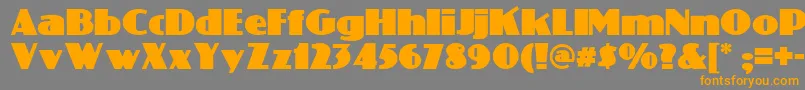 Phattphreddynf Font – Orange Fonts on Gray Background