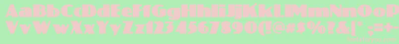 Phattphreddynf Font – Pink Fonts on Green Background