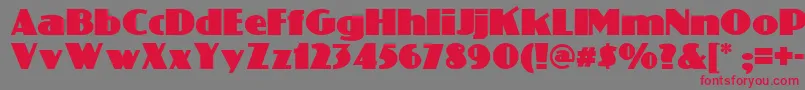 Phattphreddynf Font – Red Fonts on Gray Background