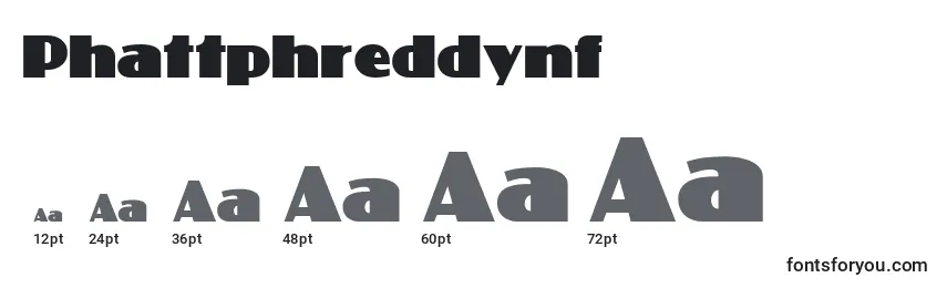 Phattphreddynf Font Sizes