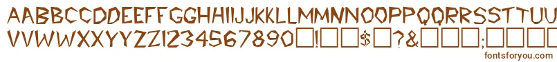 CaroleeRegular Font – Brown Fonts on White Background