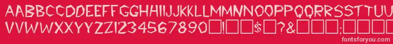 CaroleeRegular Font – Pink Fonts on Red Background