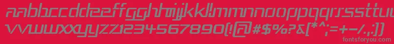 RepublikaIiiItalic Font – Gray Fonts on Red Background