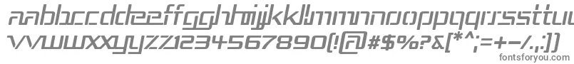 RepublikaIiiItalic-fontti – harmaat kirjasimet valkoisella taustalla