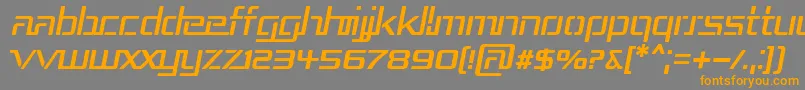 RepublikaIiiItalic Font – Orange Fonts on Gray Background