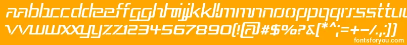 RepublikaIiiItalic Font – White Fonts on Orange Background