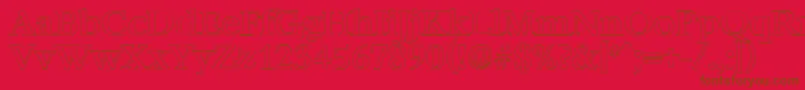 Fonte BernsteinoutlineMediumRegular – fontes marrons em um fundo vermelho