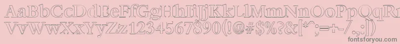 BernsteinoutlineMediumRegular-Schriftart – Graue Schriften auf rosa Hintergrund