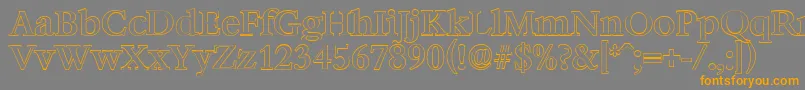Шрифт BernsteinoutlineMediumRegular – оранжевые шрифты на сером фоне