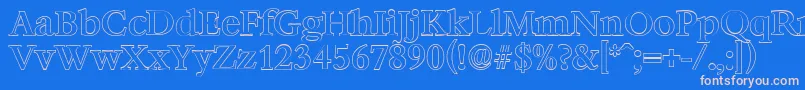 En savoir plus sur la police BernsteinoutlineMediumRegular Police BernsteinoutlineMediumRegular – polices roses sur fond bleu