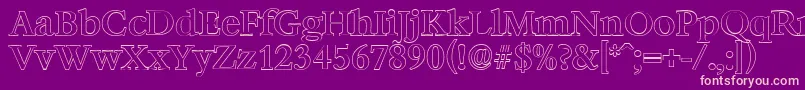 BernsteinoutlineMediumRegular Font – Pink Fonts on Purple Background