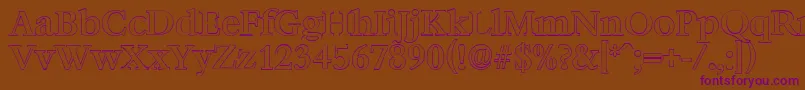 Шрифт BernsteinoutlineMediumRegular – фиолетовые шрифты на коричневом фоне