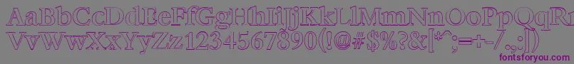 BernsteinoutlineMediumRegular Font – Purple Fonts on Gray Background