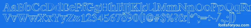 BernsteinoutlineMediumRegular Font – White Fonts on Blue Background