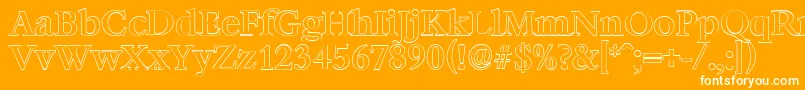 BernsteinoutlineMediumRegular Font – White Fonts on Orange Background