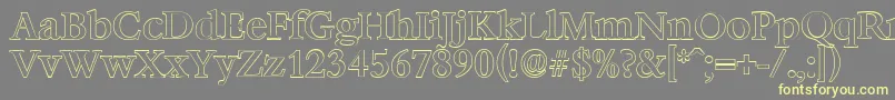 Подробнее о шрифте BernsteinoutlineMediumRegular Шрифт BernsteinoutlineMediumRegular – жёлтые шрифты на сером фоне