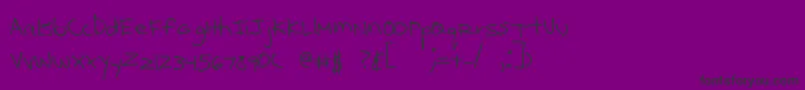 Kcirtap Font – Black Fonts on Purple Background