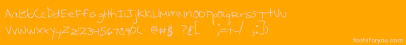 Kcirtap Font – Pink Fonts on Orange Background