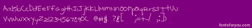 Kcirtap Font – Pink Fonts on Purple Background