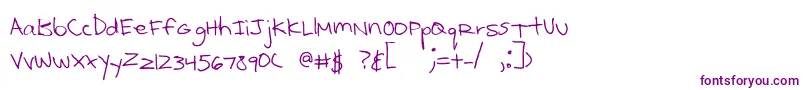 フォントKcirtap – 紫色のフォント