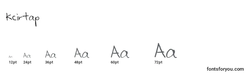 Kcirtap Font Sizes