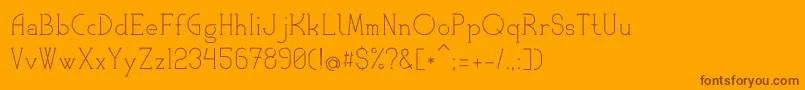 Klubkatz Font – Brown Fonts on Orange Background