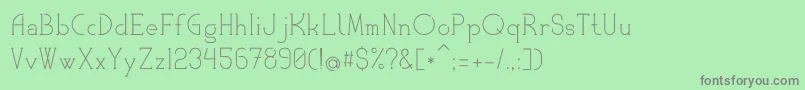 Klubkatz Font – Gray Fonts on Green Background