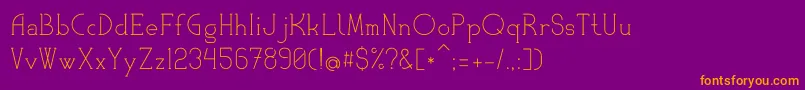 Klubkatz Font – Orange Fonts on Purple Background